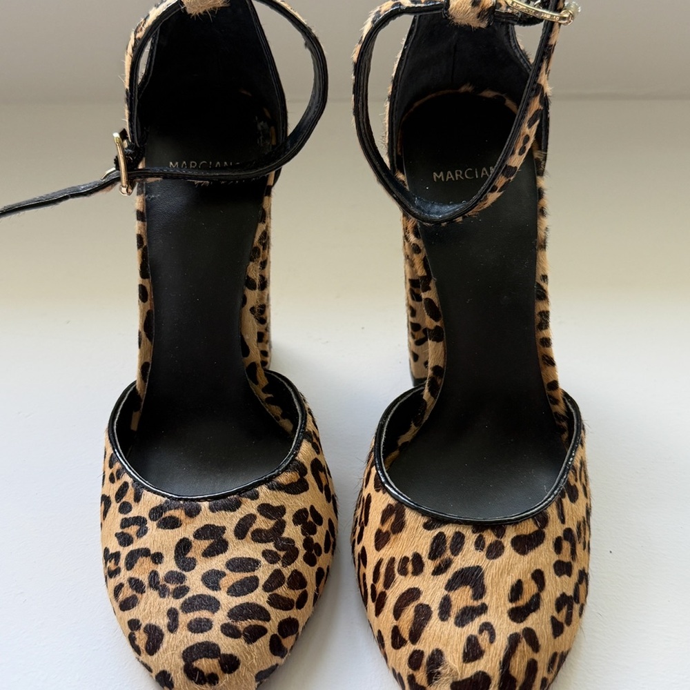 Marciano Leopard Print Heels